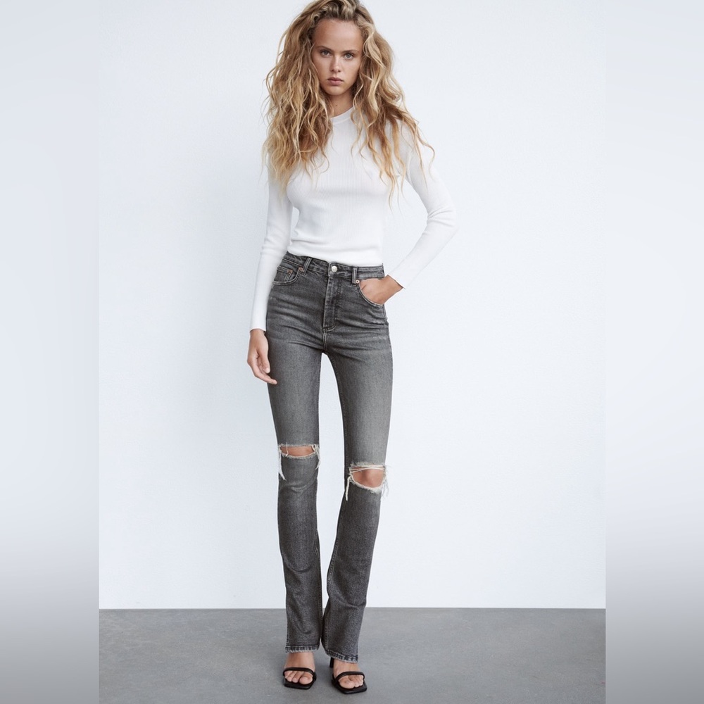 FULL LENGTH | HIGH RISE JEANS | GRAY
